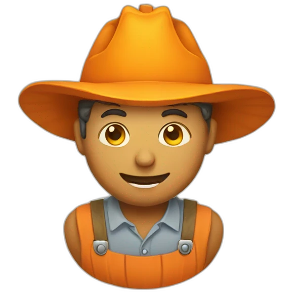 farmer pumpkin emoji