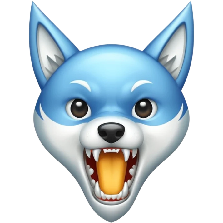 Sharp wolf fang tooth only emoji