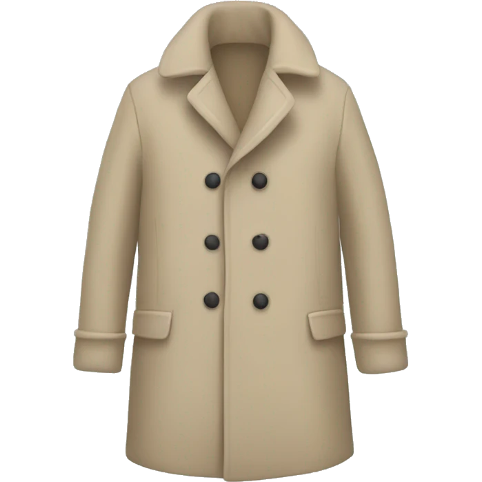 a beige coat suitable for winter emoji