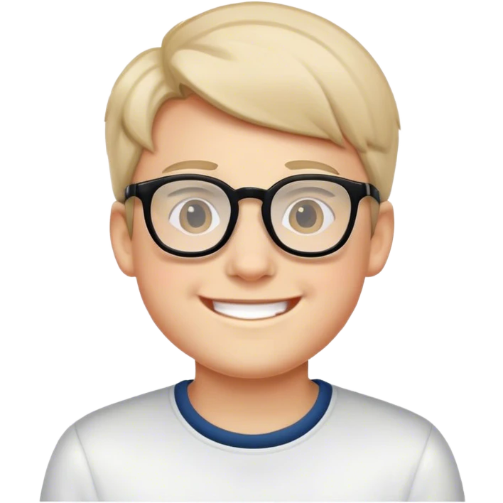smiling boys with glasses emoji