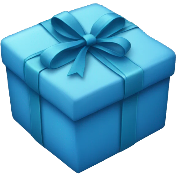 blue present for birthday  emoji