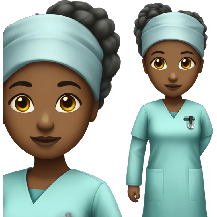 Young black girl surgeon emoji