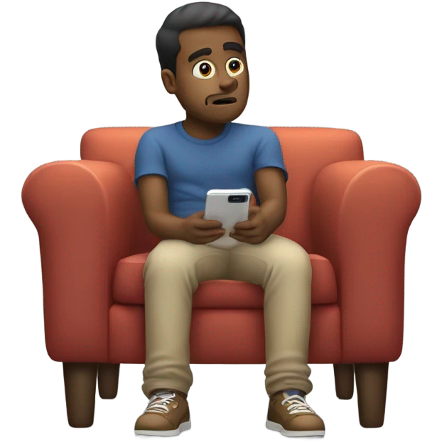 I want, I need an emoji of a guy watching TV or his phone, like he's streaming something. It's for a flyer. emoji