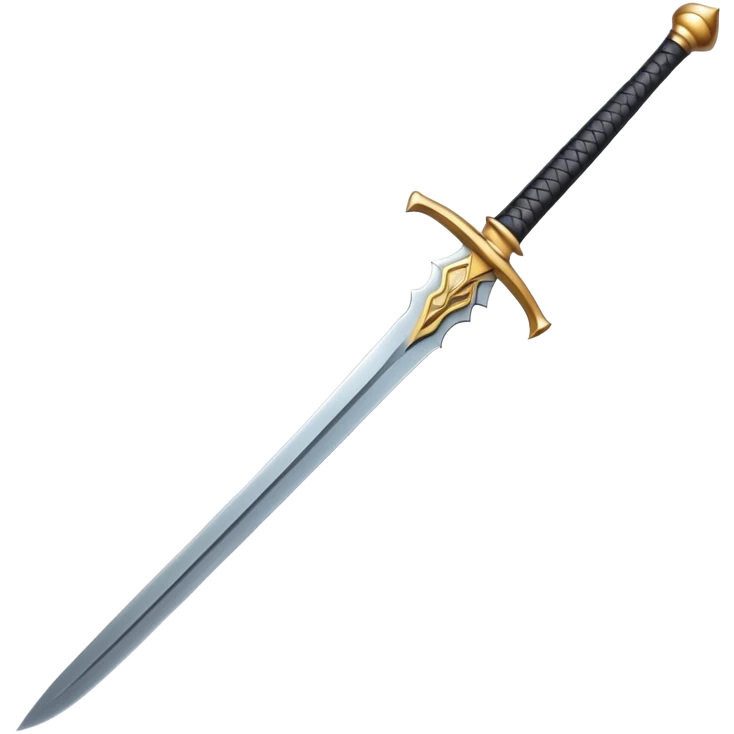 a sharp sword with metallic blade, kılıç emoji