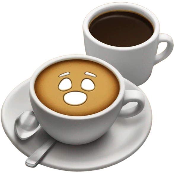 Coffee on a table emoji