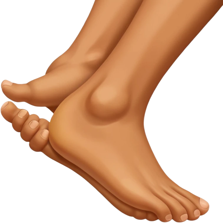 a hand is grabbing a foot emoji