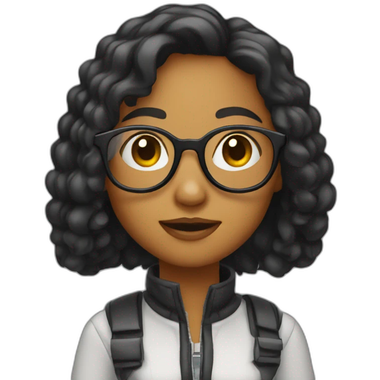 solo girl with glasses emoji