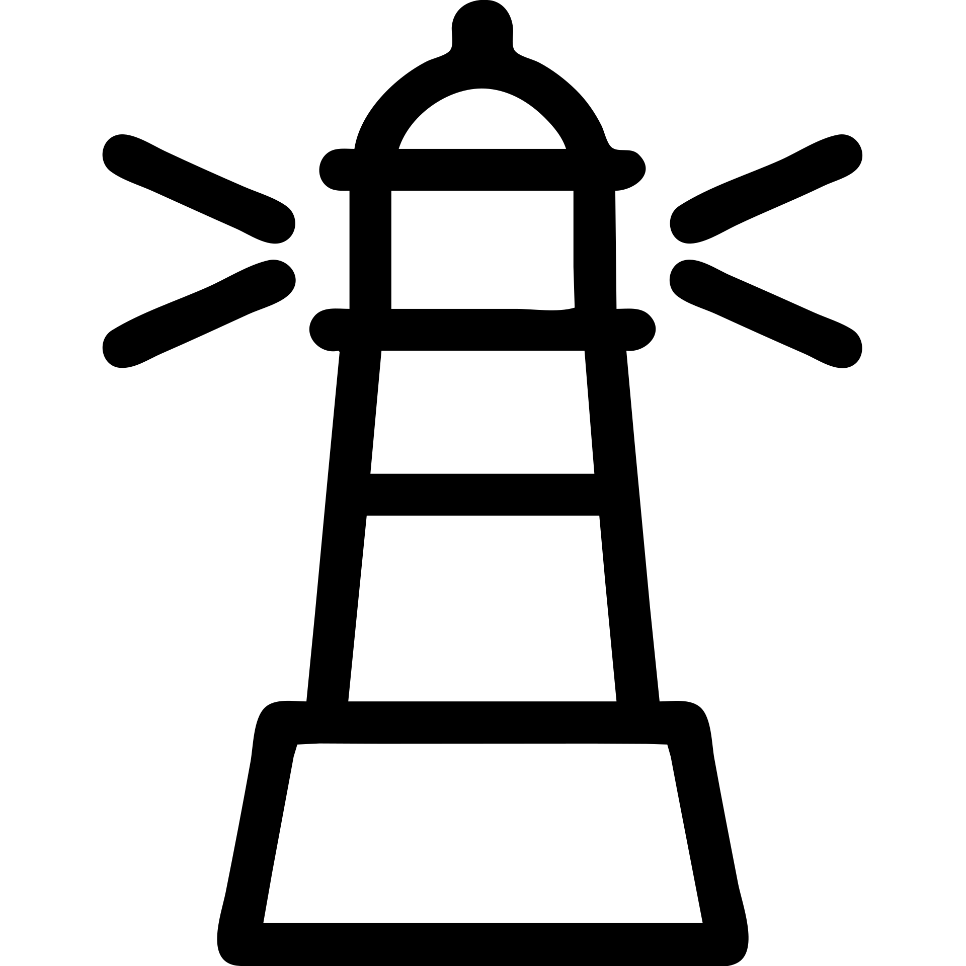 simple lighthouse icon bold outline no interior detail emoji