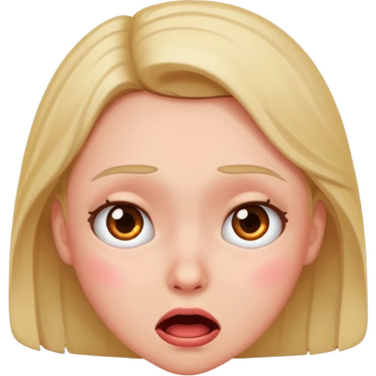 Scared blushing emoji