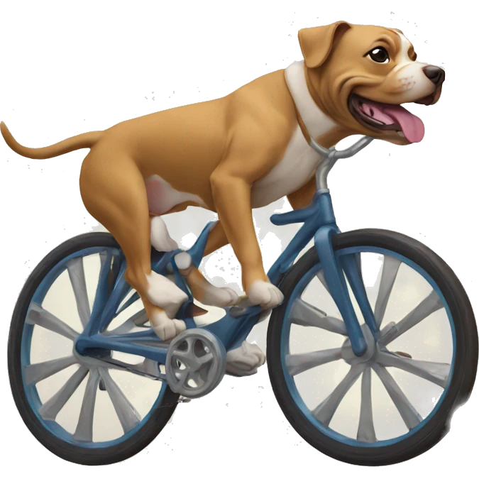 Pitbul pedalando emoji