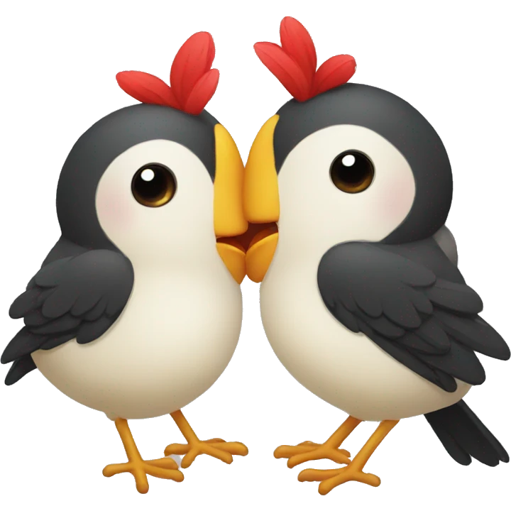 Kissing bird emoji