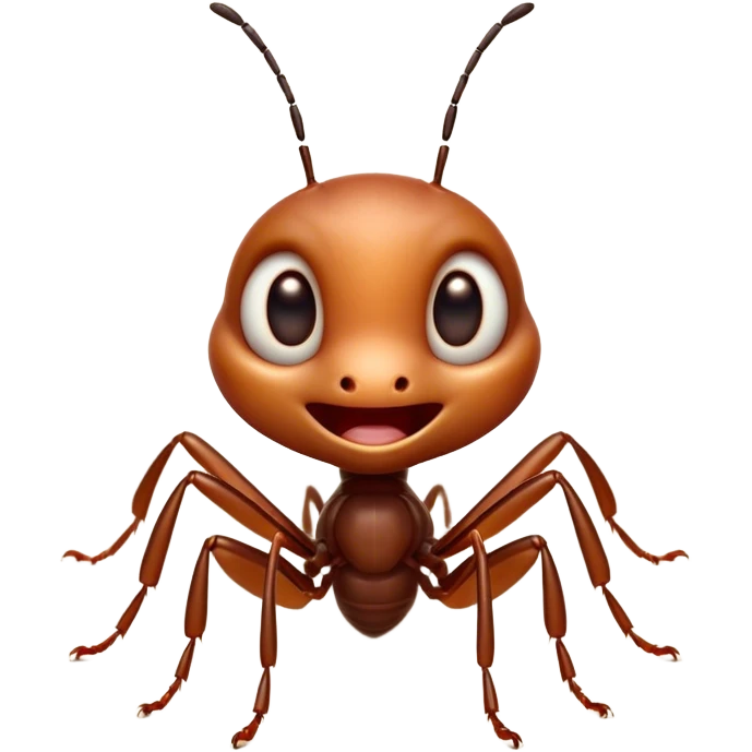 Cinematic Cheeky Ant Portrait Emoji, Head tilted dramatically with an exaggeratedly shocked expression, featuring a diminutive, agile body with wide, comically expressive eyes full of playful disbelief and subtly animated antennae, Simplified yet hilariously expressive features, highly detailed, glowing with a slightly sassy earthy glow, high shine, dramatic yet playful, stylized with an air of cheeky insect mischief, soft glowing outline, capturing the essence of a meme-worthy ant that looks ready to scurry its way into viral fame! emoji