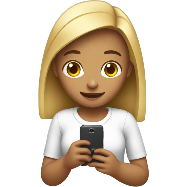 girl with a phone emoji