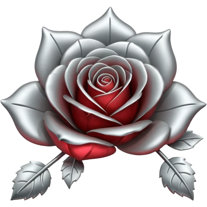 metal rose, without green leaves, just flower emoji