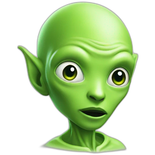 friendly alien in green emoji
