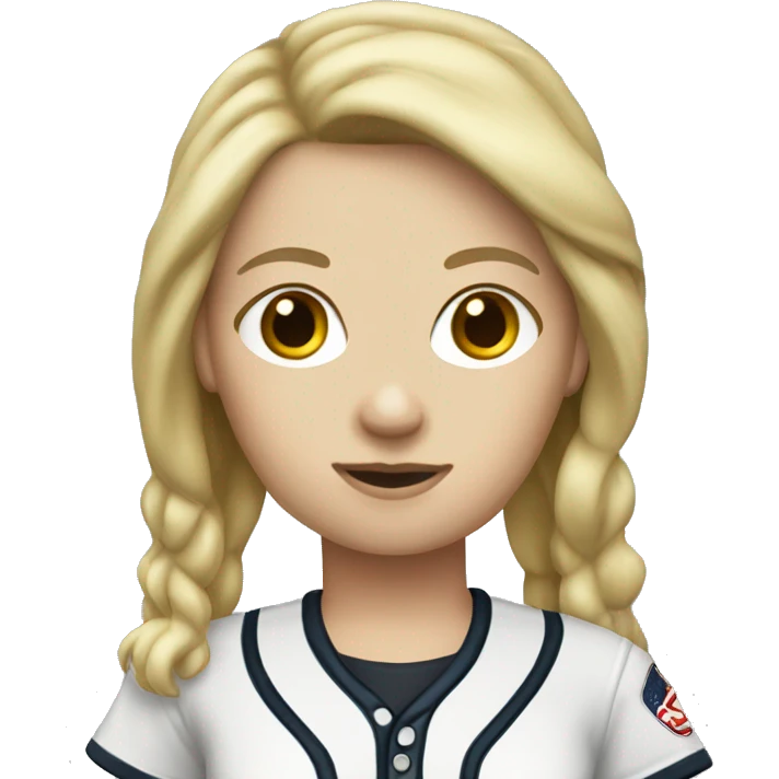 blonde white girl baseball manager  emoji