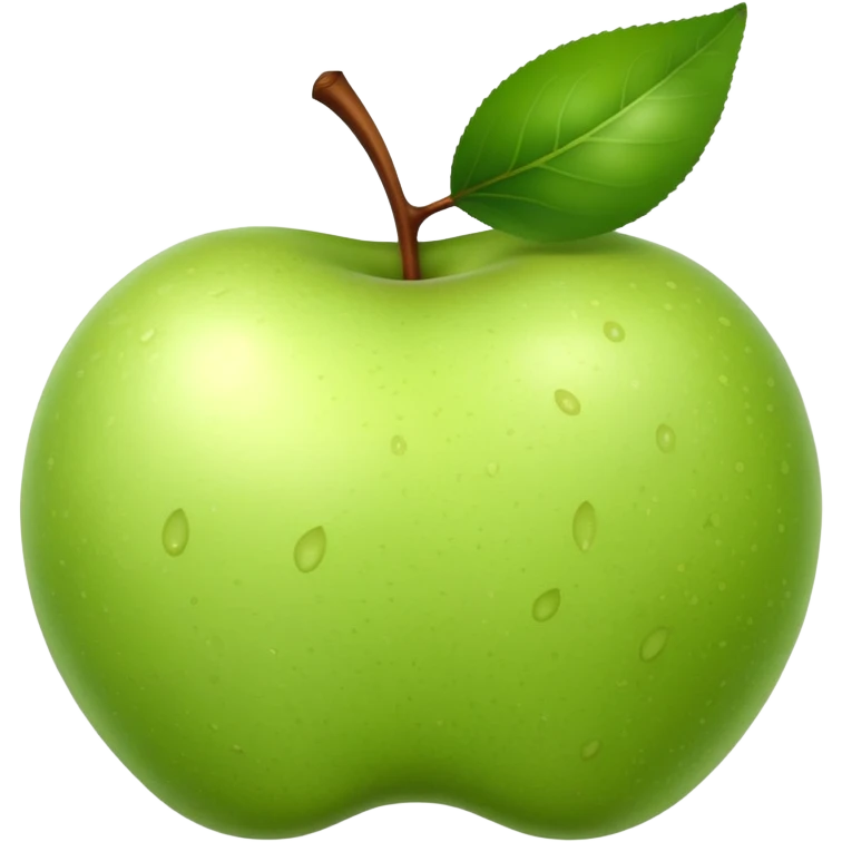 korean pear shaped like an apple emoji