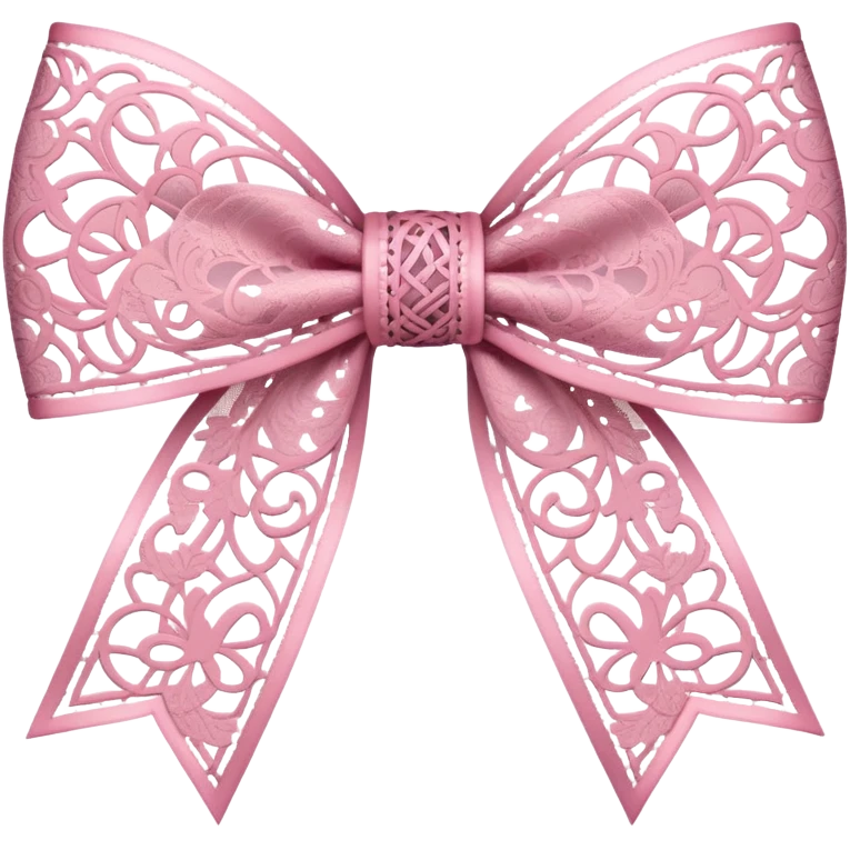 pink lace bow emoji