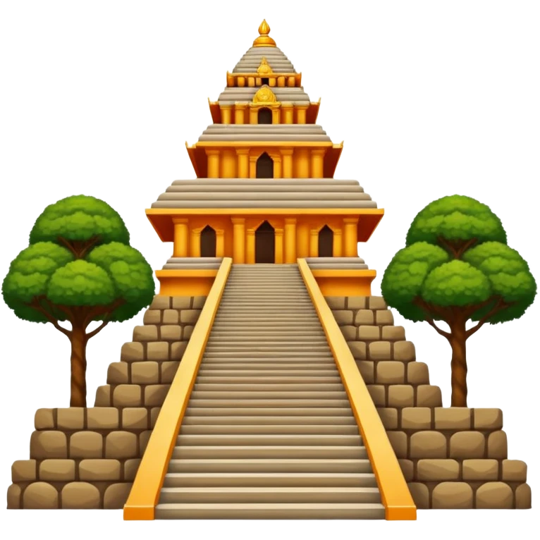 Ayyappa temple with 18 steps emoji