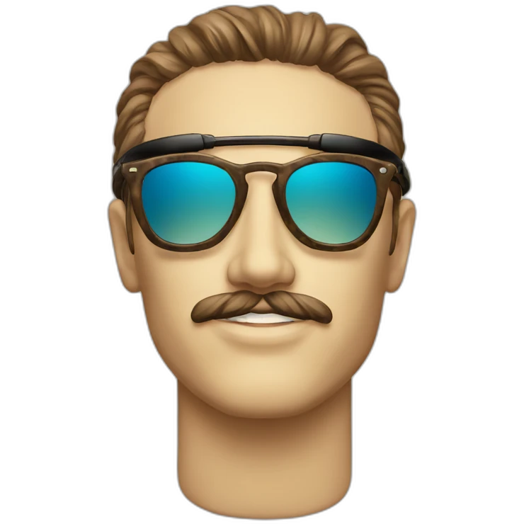 Sunglasses. Vintage. Be cool. The male sex emoji