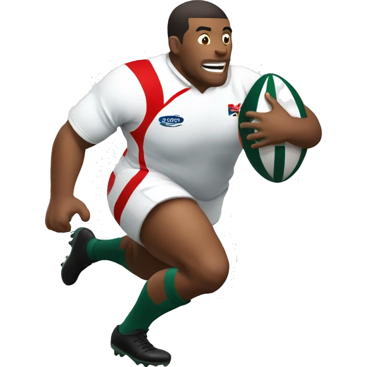 rugby player with rugbyball running emoji
