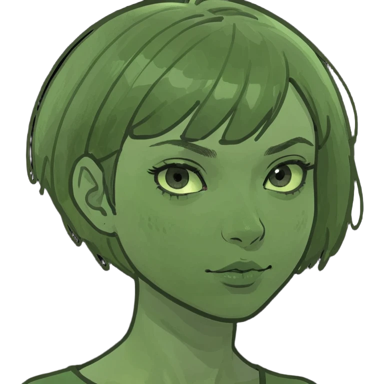Cute Short hair girl emoji