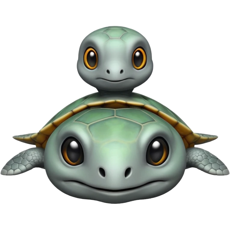 alien turtle but gray emoji