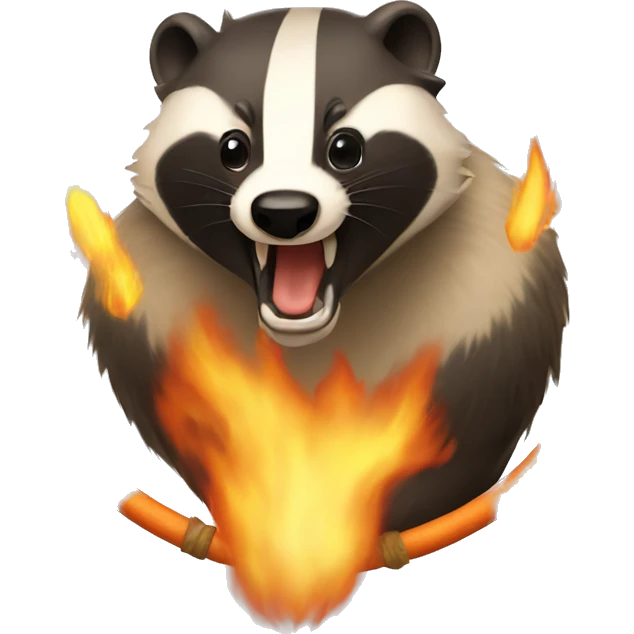 Badger fire hoop emoji