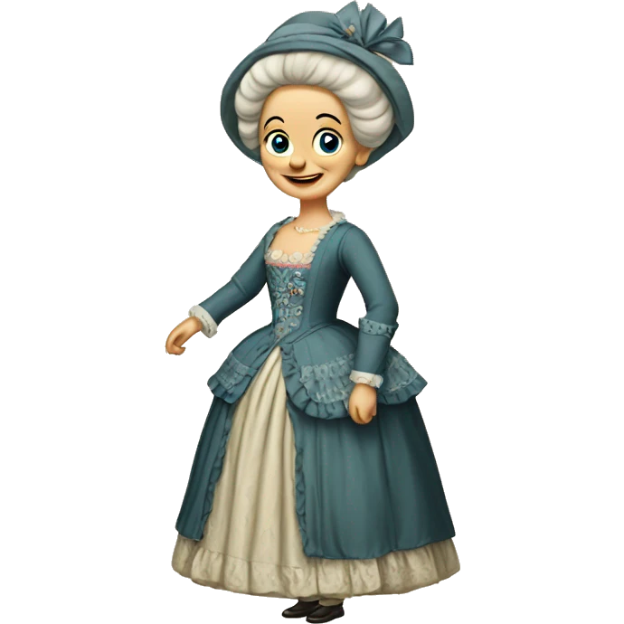 18th century Swiss lady in dress emoji