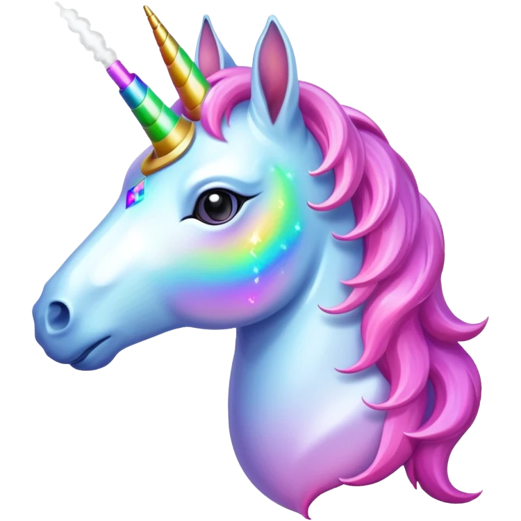 Unicorn with a vape emoji