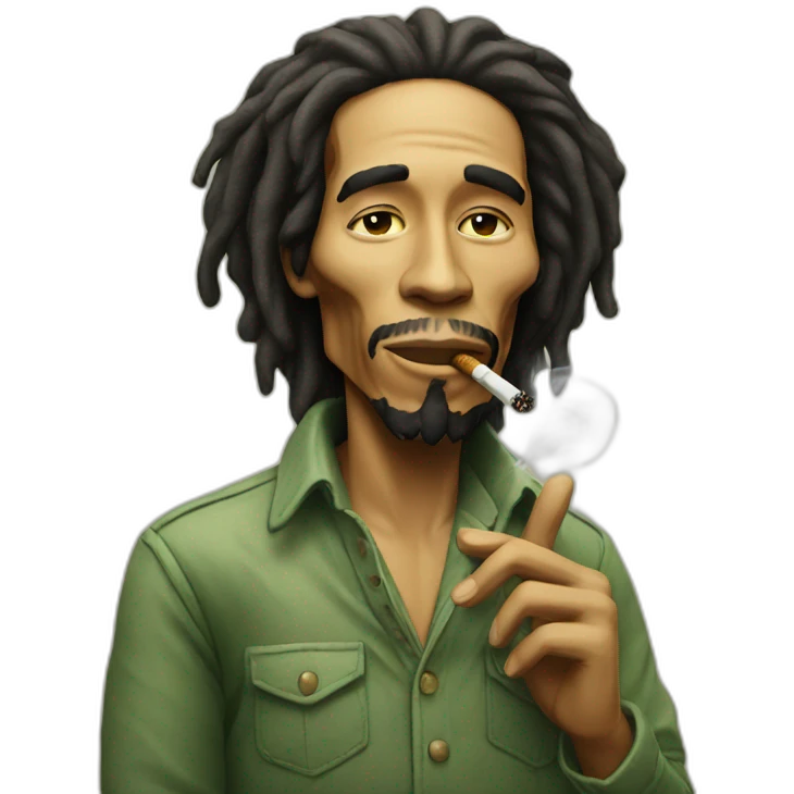 bob marley smoking emoji