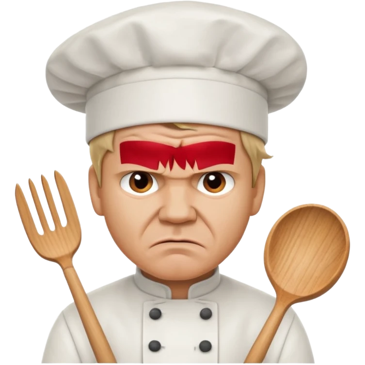 Gordon Ramsay angry with chef hat emoji