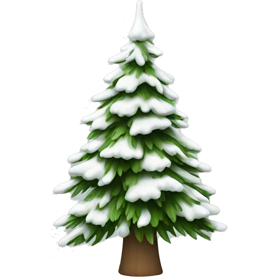  actual white fir christmas tree isolated.  emoji