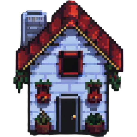 house, pixel art style emoji