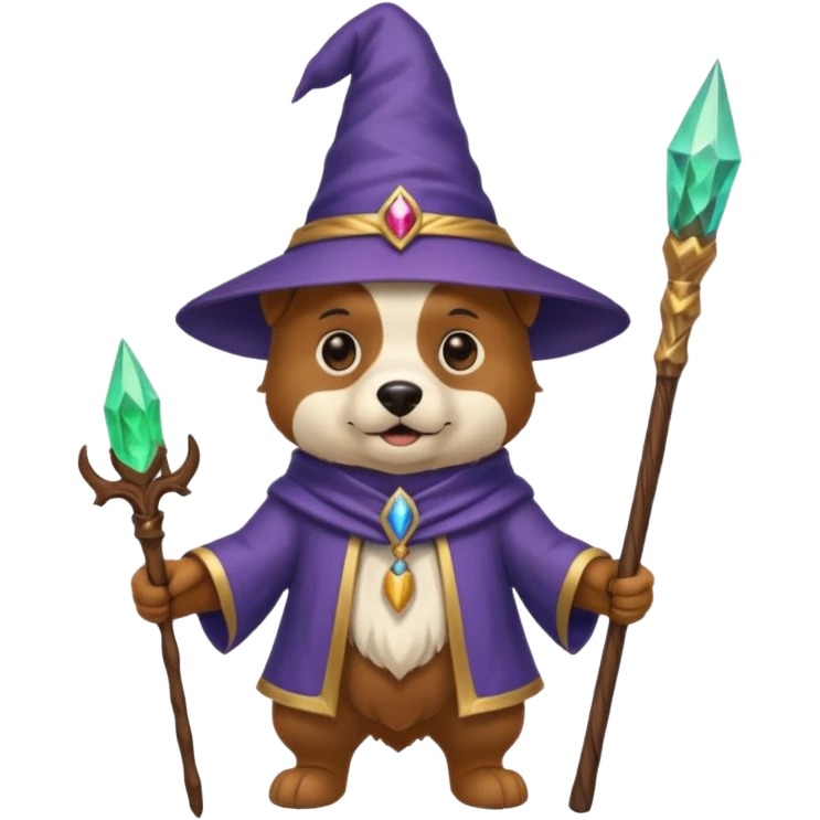 Dog wizard emoji