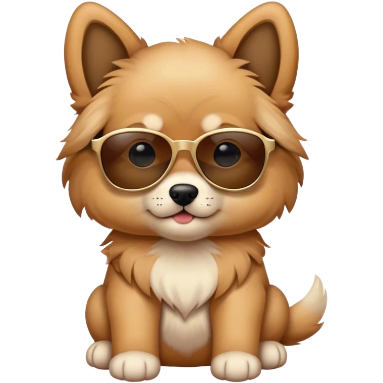 Puppy wearing sun glasses emoji