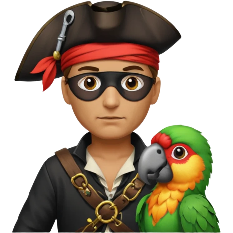 pirate and parrot emoji
