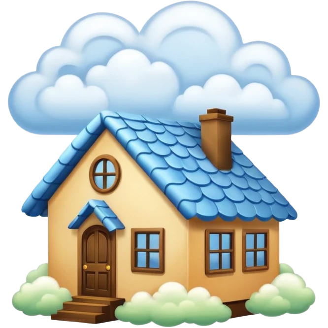 house made of clouds material  emoji