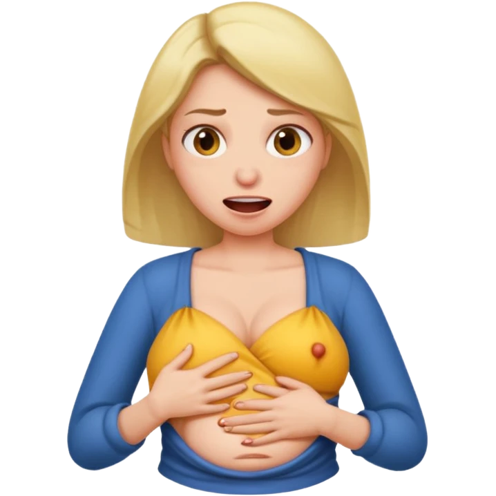 woman's stomach ache emoji