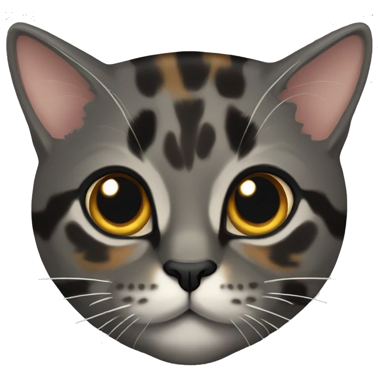 tortoiseshell grey cat  emoji