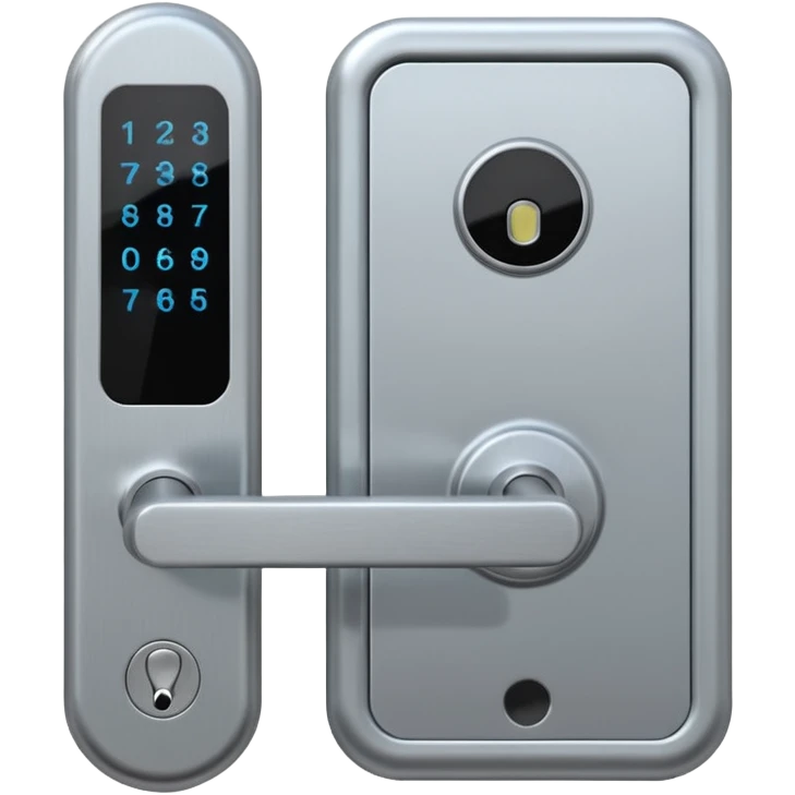 Electronic Door Lock System with card insert only screen no key hole emoji