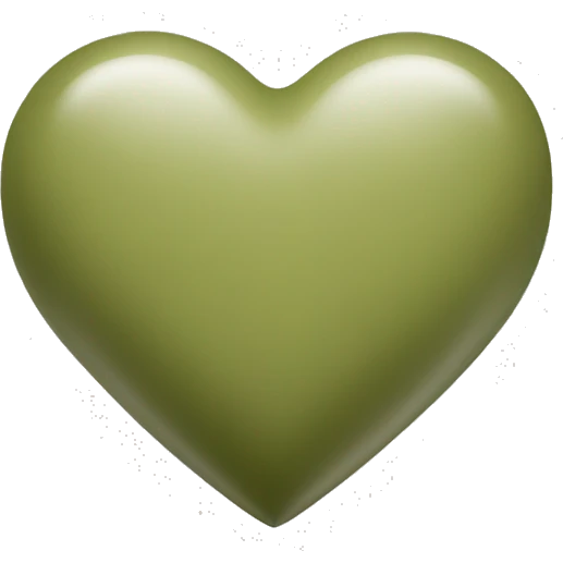 Heart light olive green emoji