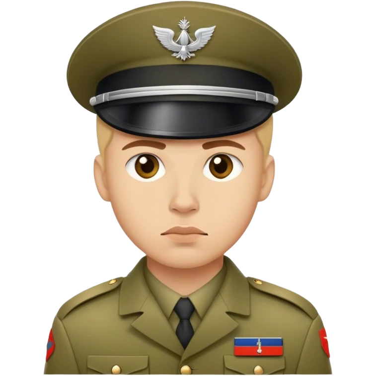 photorealistic serious french soldier emoji