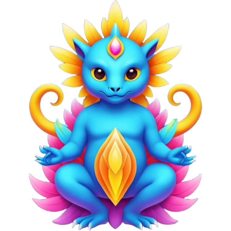 divine complex colorful bright vibrant aesthetic-scenic-Fakémon-creature emoji