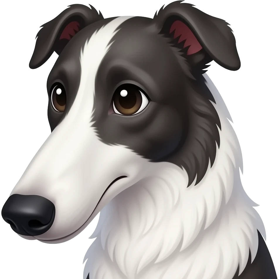 funky borzoi face long nose sad emoji
