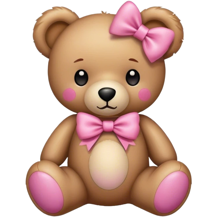 Girly teddy bear emoji
