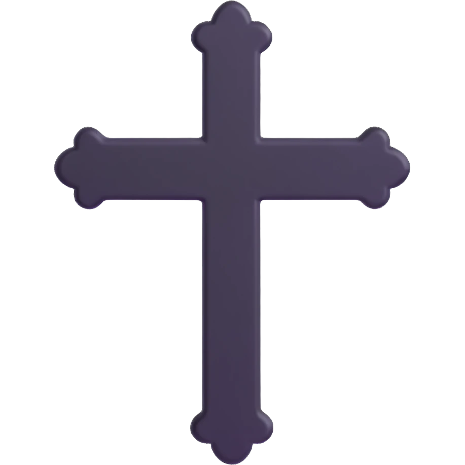 black goth cross emoji