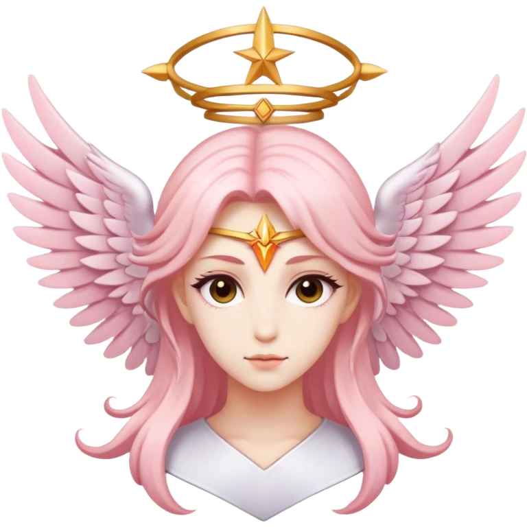 six winged seraphim light pink  emoji