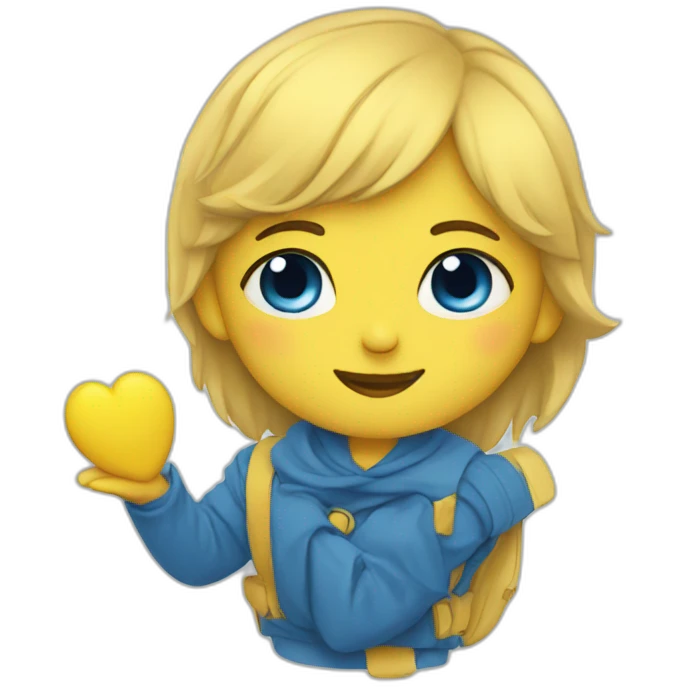 kindness blue and yellow emoji