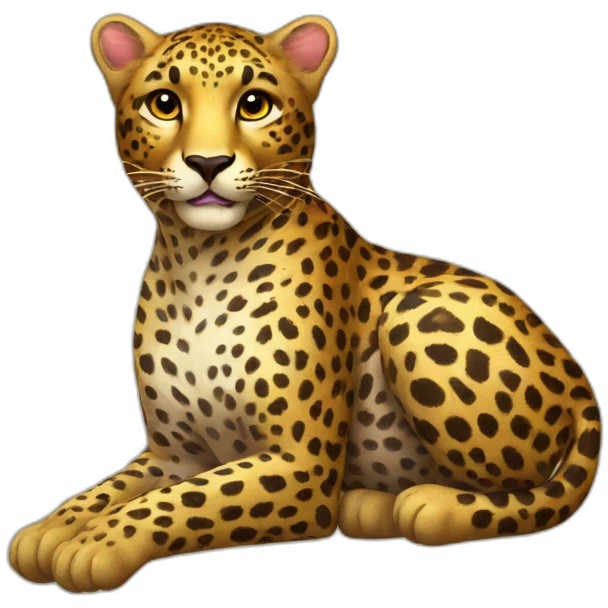 pin-up leopard emoji